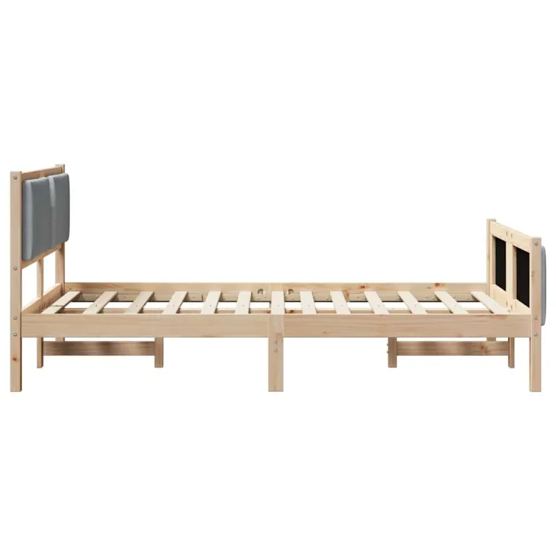 Lovos rėmas su galvūgalio Šviesiai pilka 120 x 200 cm audinys