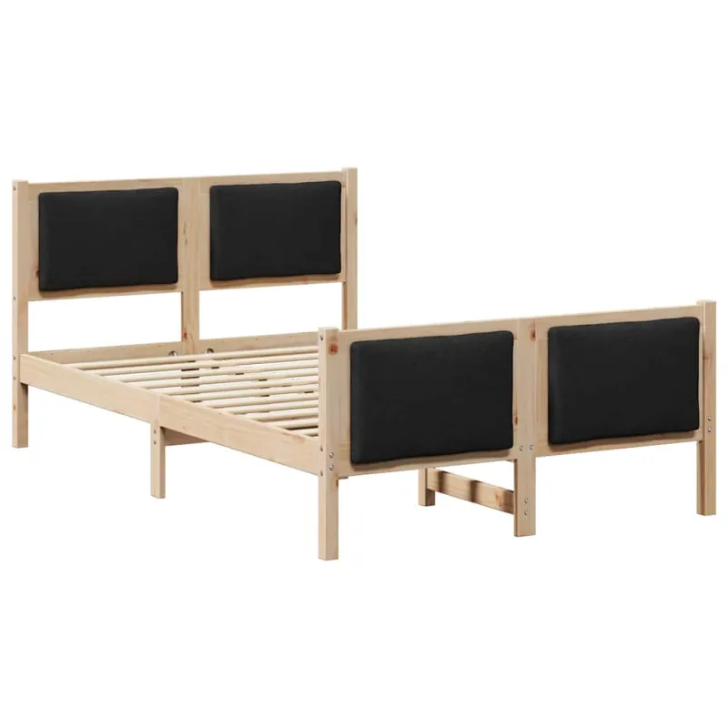 Lovos rėmas su galvūgalio Juoda 120 x 200 cm audinys