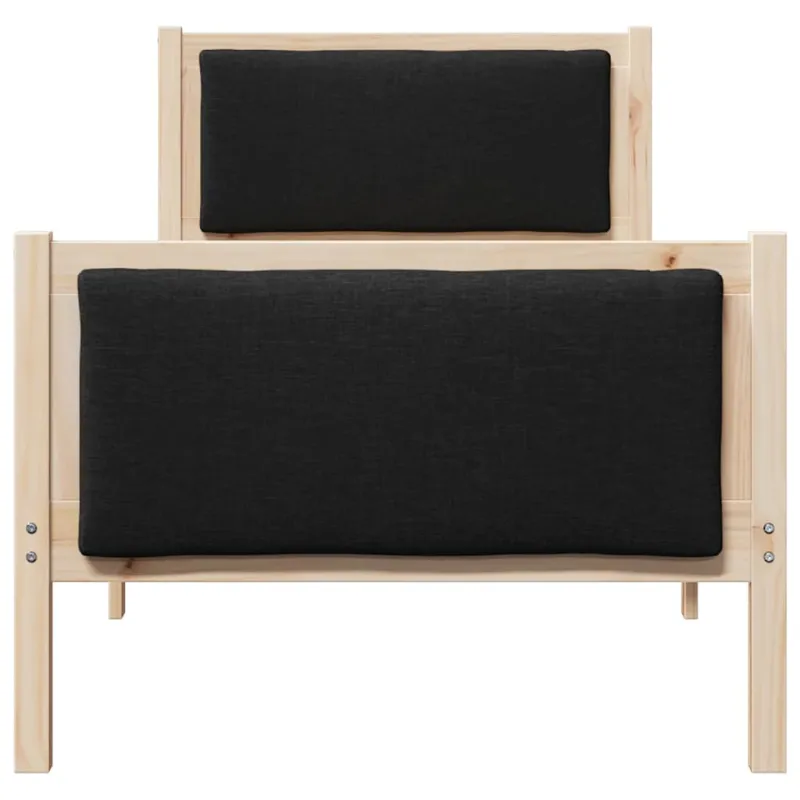 Lovos rėmas su galvūgalio Juoda 80 x 200 cm audinys