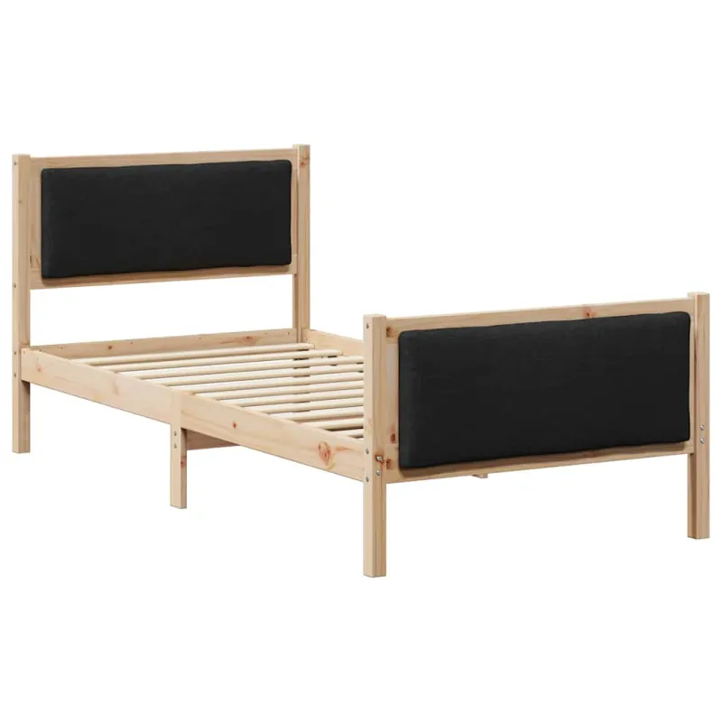 Lovos rėmas su galvūgalio Juoda 90 x 190 cm audinys