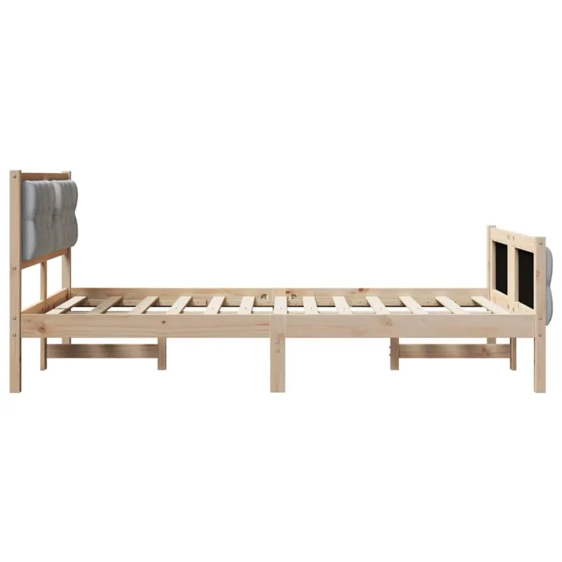 Lovos rėmas Šviesiai pilka 120 x 200 cm Kietos pušies mediena