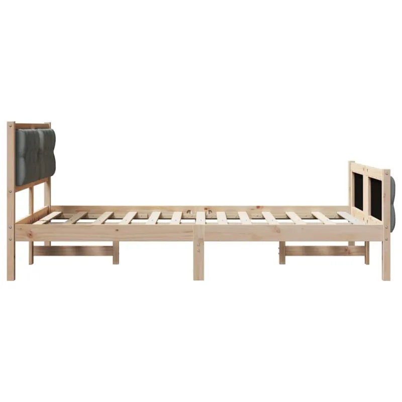 Lovos rėmas Tamsiai pilka 120 x 200 cm Kietos pušies mediena