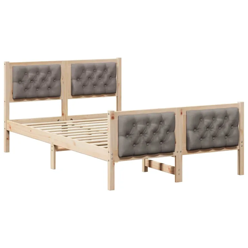 Lovos rėmas Taupe 120 x 200 cm Kietos pušies mediena