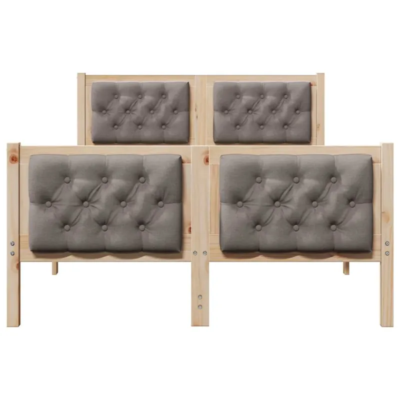 Lovos rėmas Taupe 120 x 200 cm Kietos pušies mediena