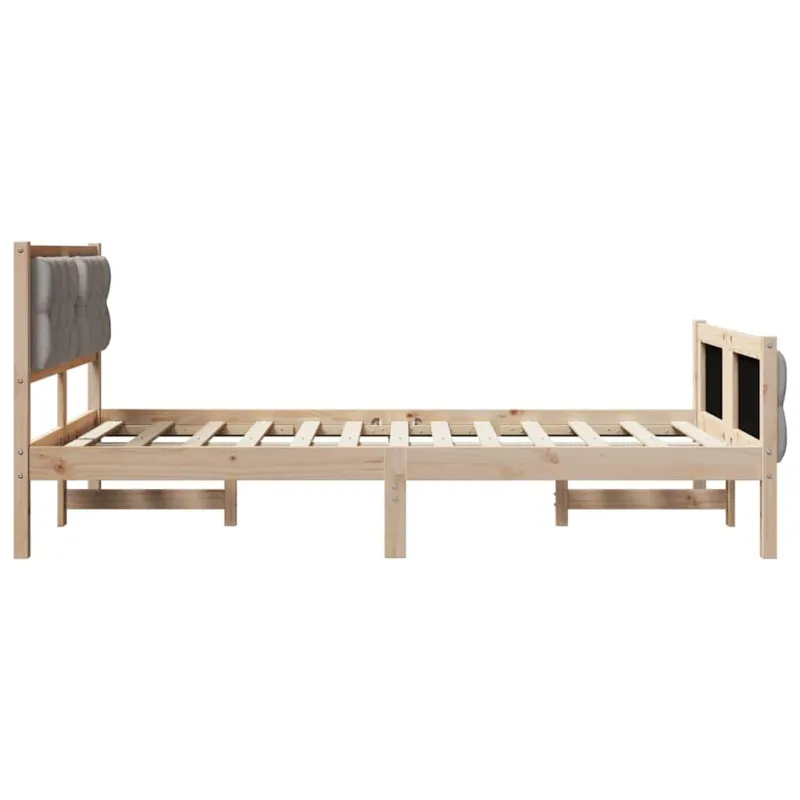 Lovos rėmas Taupe 120 x 200 cm Kietos pušies mediena