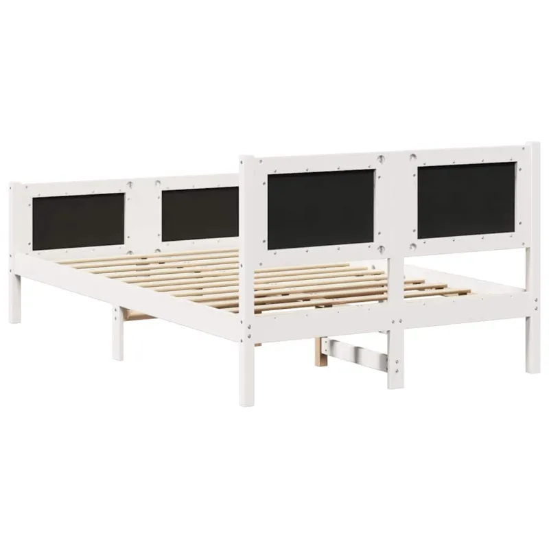 Lovos rėmas Šviesiai pilka 135 x 190 cm Kietos pušies mediena