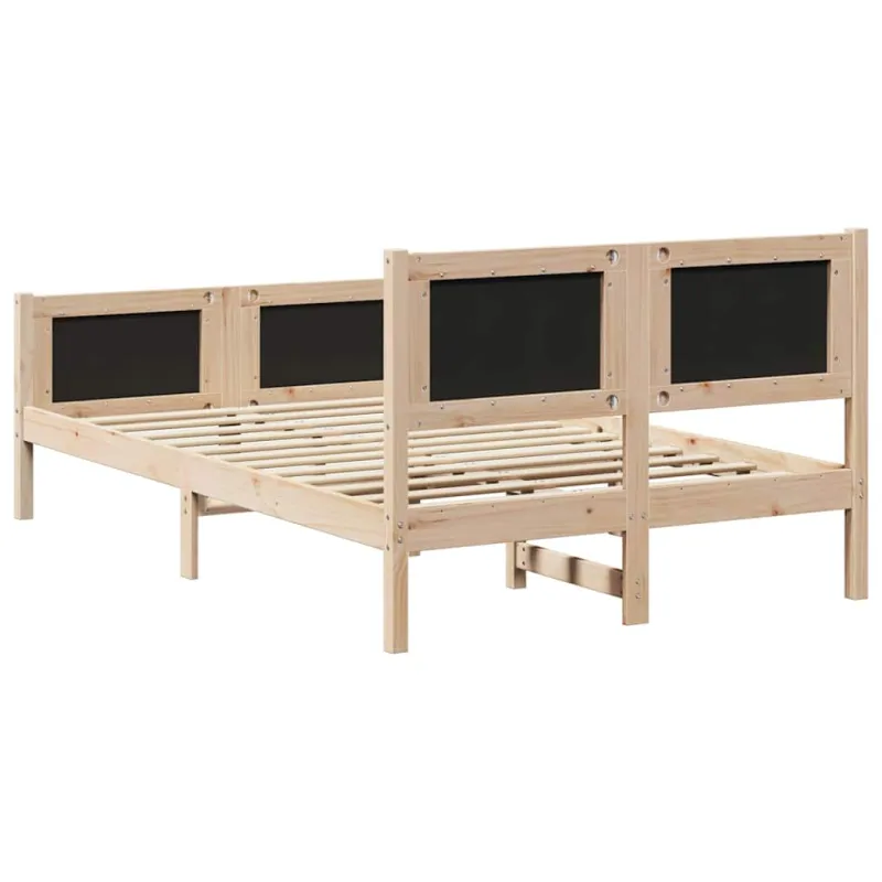 Lovos rėmas Juoda 120 x 190 cm Kietos pušies mediena