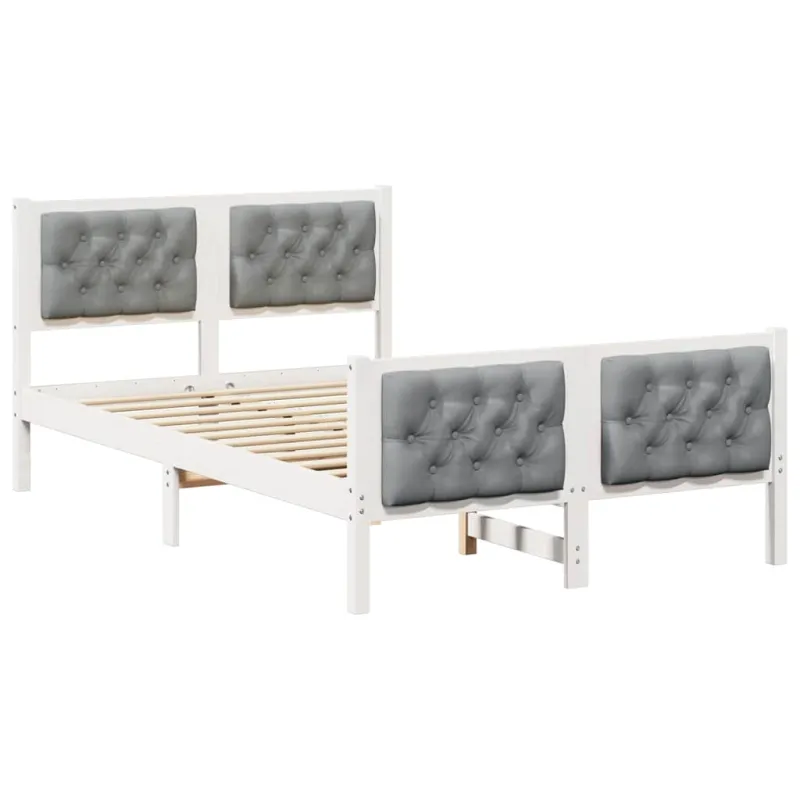 Lovos rėmas Šviesiai pilka 120 x 190 cm Kietos pušies mediena