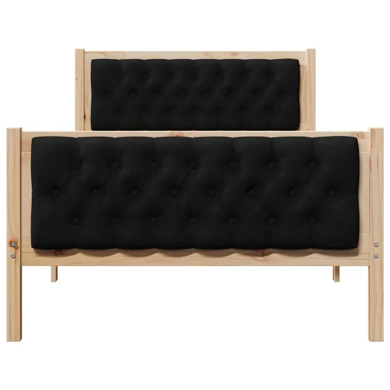 Lovos rėmas Juoda 100 x 200 cm Kietos pušies mediena