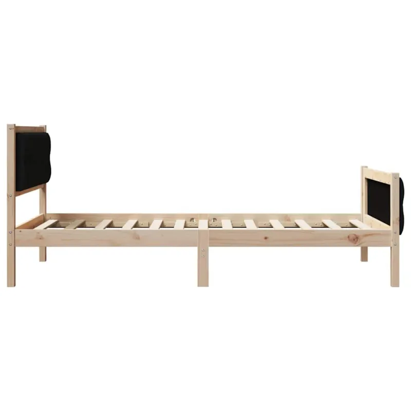 Lovos rėmas Juoda 100 x 200 cm Kietos pušies mediena