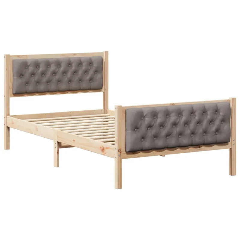 Lovos rėmas Taupe 100 x 200 cm Kietos pušies mediena