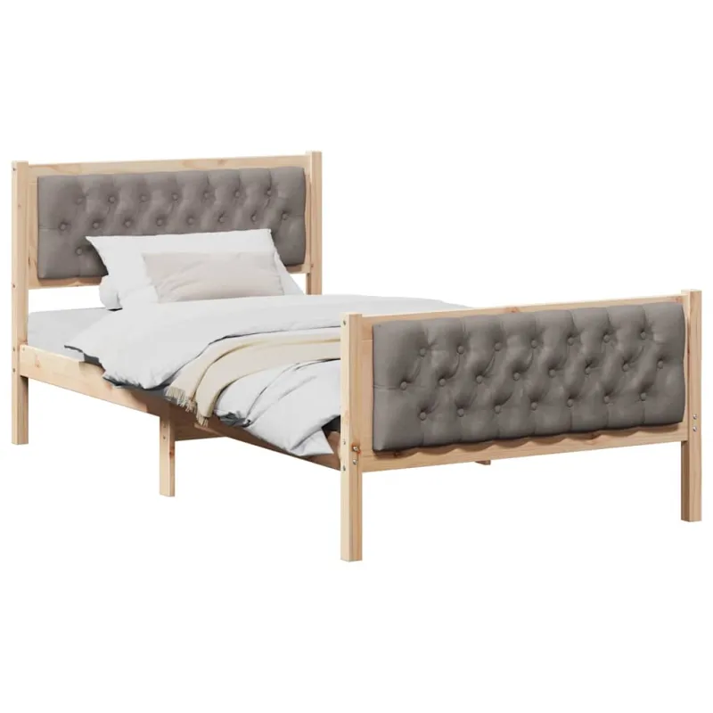 Lovos rėmas Taupe 100 x 200 cm Kietos pušies mediena
