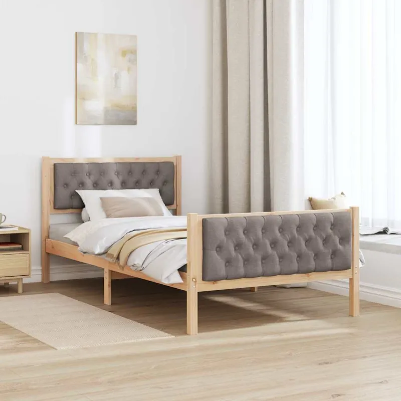 Lovos rėmas Taupe 100 x 200 cm Kietos pušies mediena
