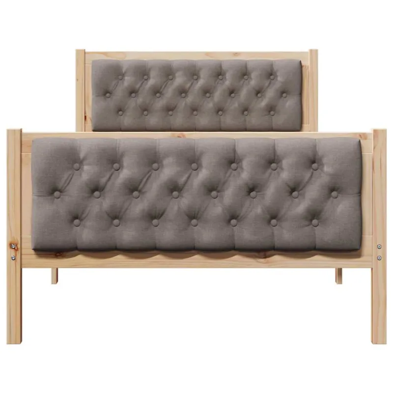 Lovos rėmas Taupe 100 x 200 cm Kietos pušies mediena