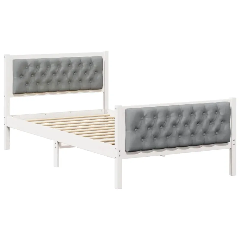 Lovos rėmas Šviesiai pilka 100 x 200 cm Kietos pušies mediena