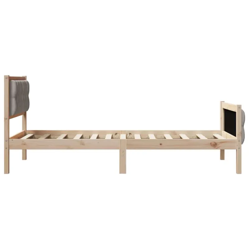 Lovos rėmas Taupe 90 x 200 cm Kietos pušies mediena