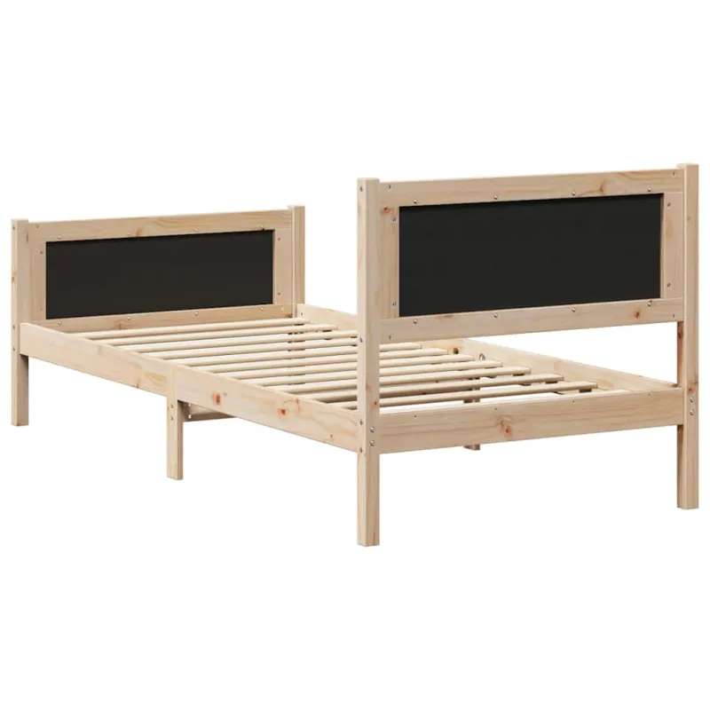 Lovos rėmas Šviesiai pilka 90 x 190 cm Kietos pušies mediena