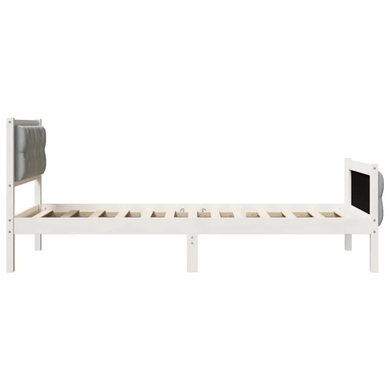 Lovos rėmas Šviesiai pilka 90 x 190 cm Kietos pušies mediena