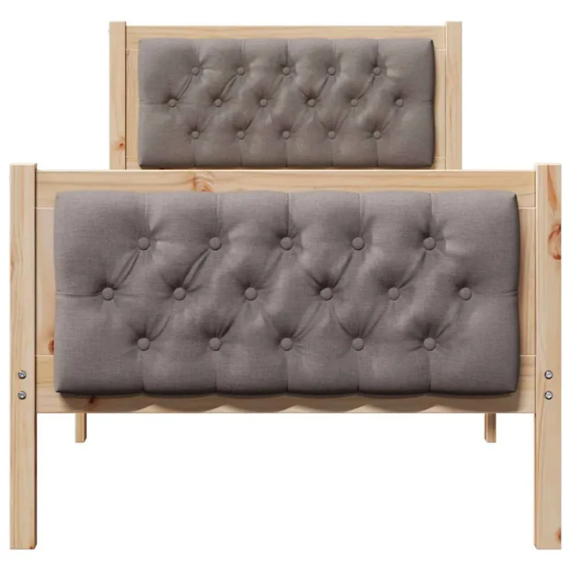 Lovos rėmas Taupe 75 x 190 cm Kietos pušies mediena