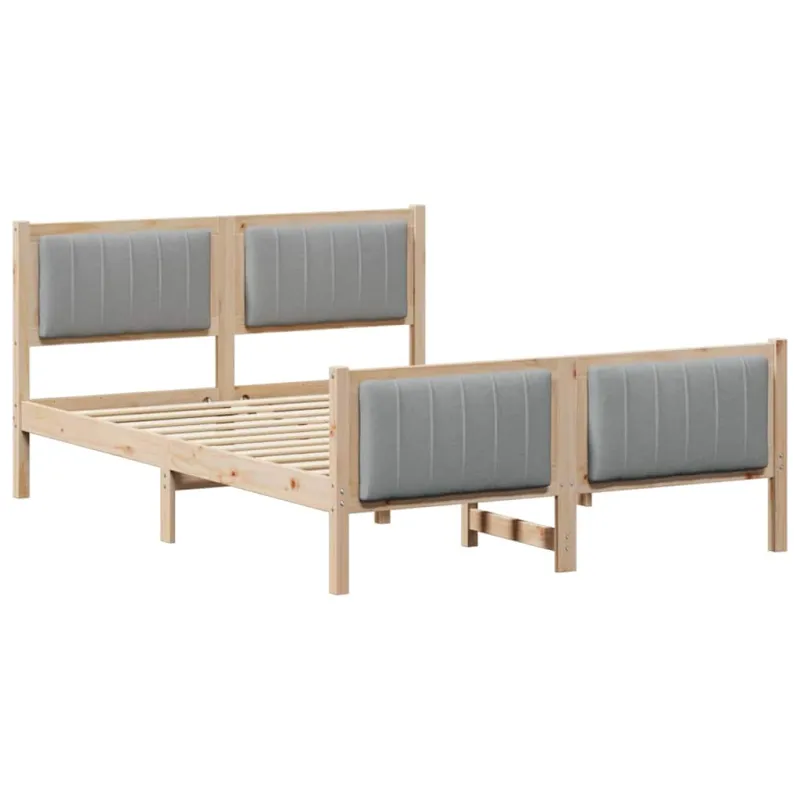 Lovos rėmas Ruda ir šviesiai pilka 135 x 190 cm Pušies masyvas