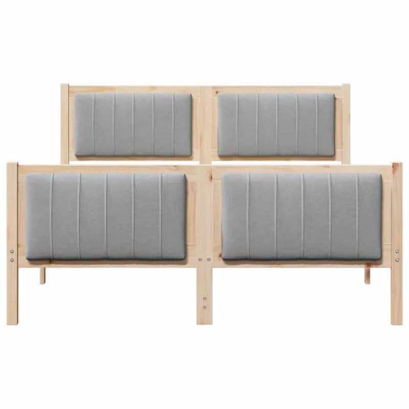 Lovos rėmas Ruda ir šviesiai pilka 135 x 190 cm Pušies masyvas