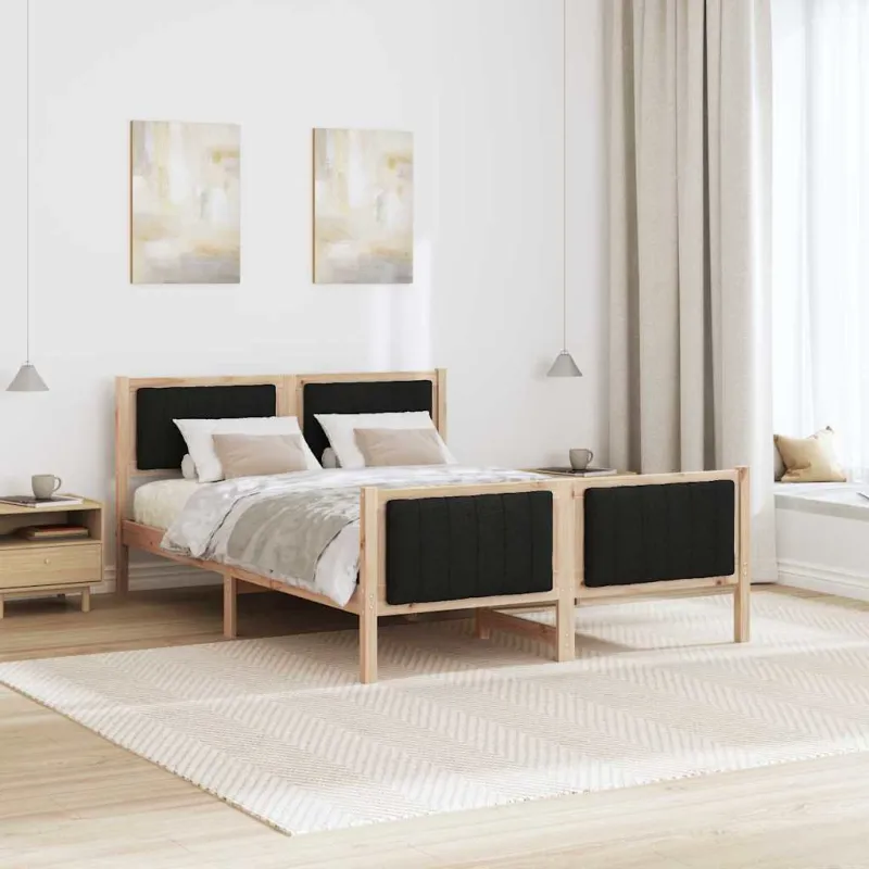 Lovos rėmas Ruda ir juoda 135 x 190 cm Pušies masyvas