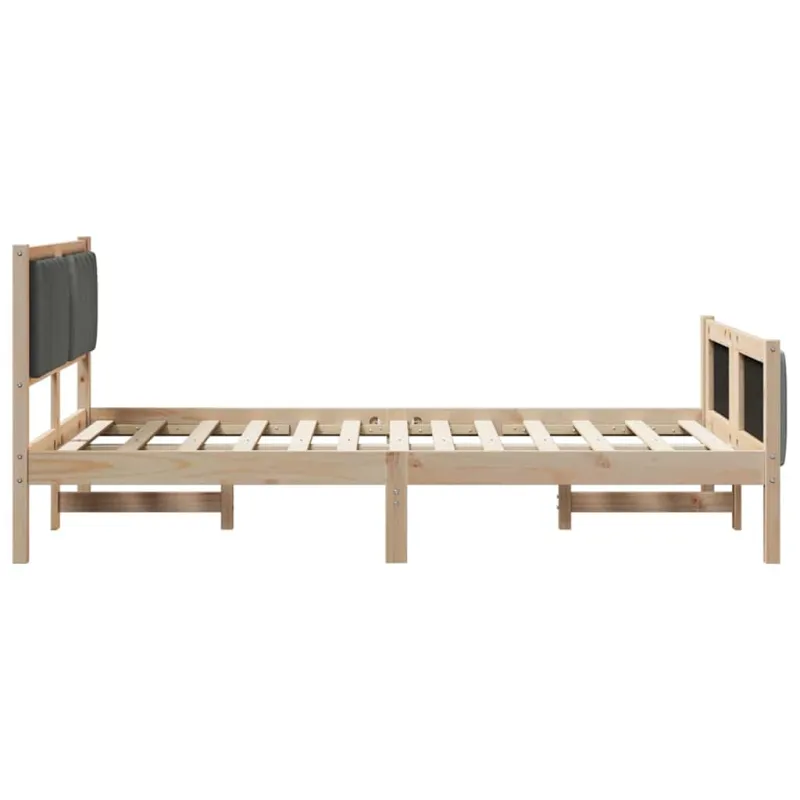 Lovos rėmas ruda ir tamsiai pilka 120 x 190 cm Pušies masyvas