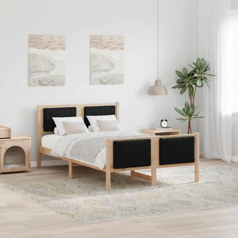 Lovos rėmas Ruda ir juoda 120 x 190 cm Pušies masyvas
