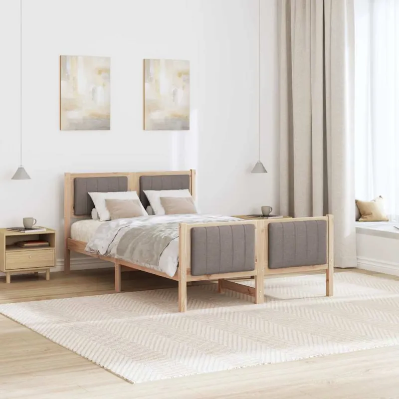 Lovos rėmas Ruda ir taupe 120 x 190 cm Pušies masyvas