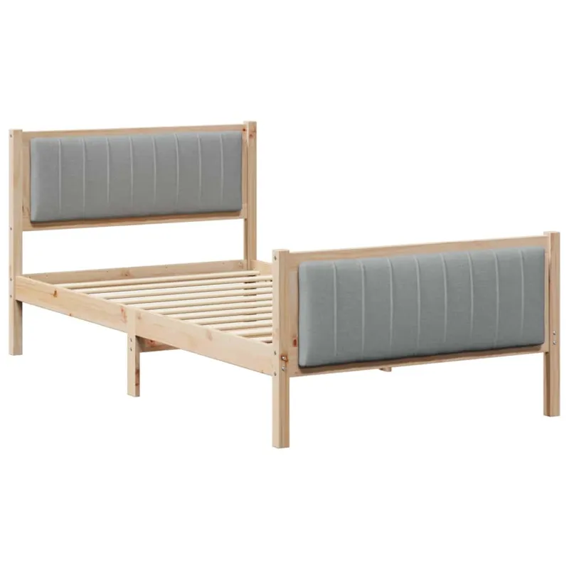 Lovos rėmas Ruda ir šviesiai pilka 100 x 200 cm Pušies masyvas