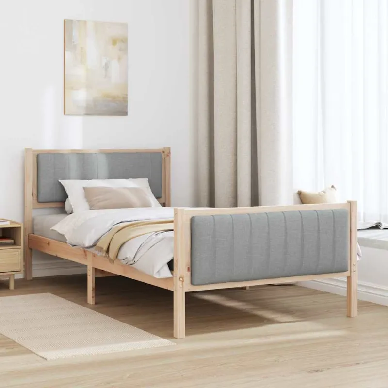 Lovos rėmas Ruda ir šviesiai pilka 100 x 200 cm Pušies masyvas
