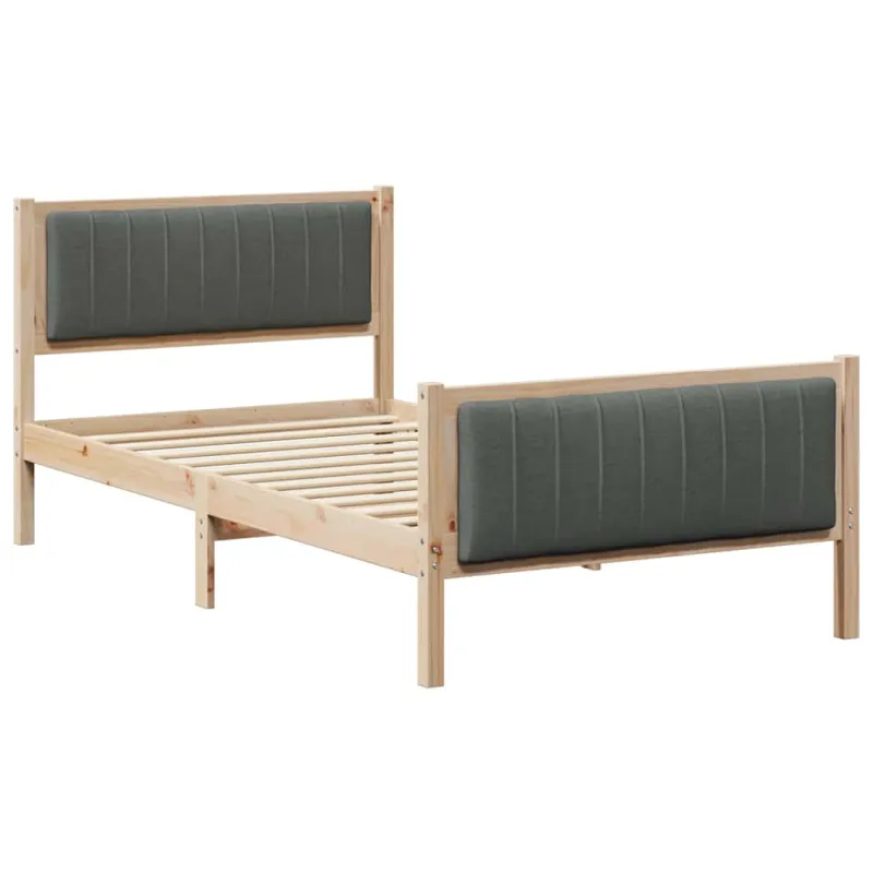 Lovos rėmas ruda ir tamsiai pilka 100 x 200 cm Pušies masyvas
