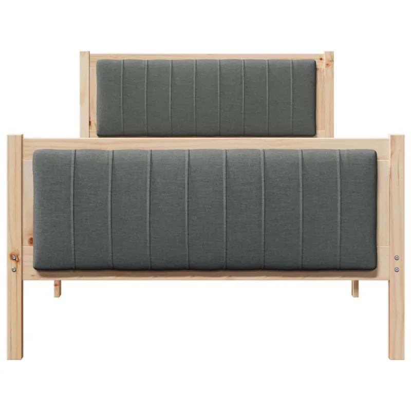 Lovos rėmas ruda ir tamsiai pilka 100 x 200 cm Pušies masyvas