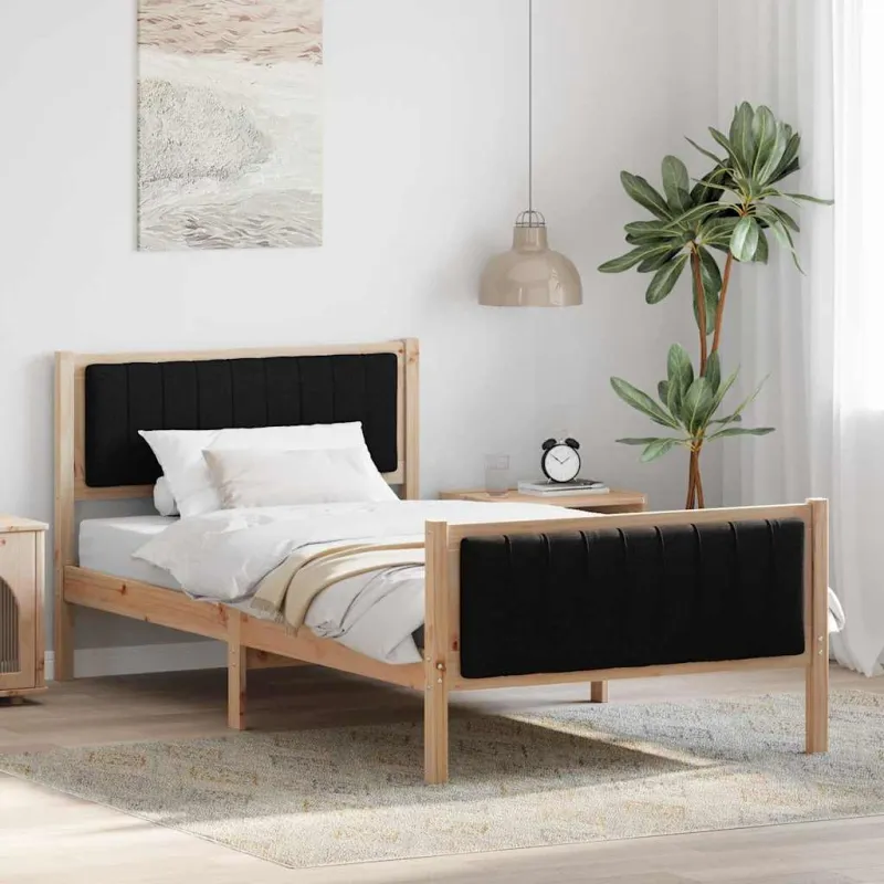 Lovos rėmas Ruda ir juoda 100 x 200 cm Pušies masyvas