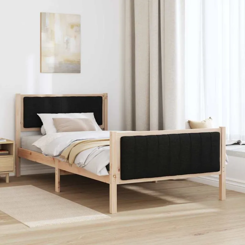 Lovos rėmas Ruda ir juoda 100 x 200 cm Pušies masyvas
