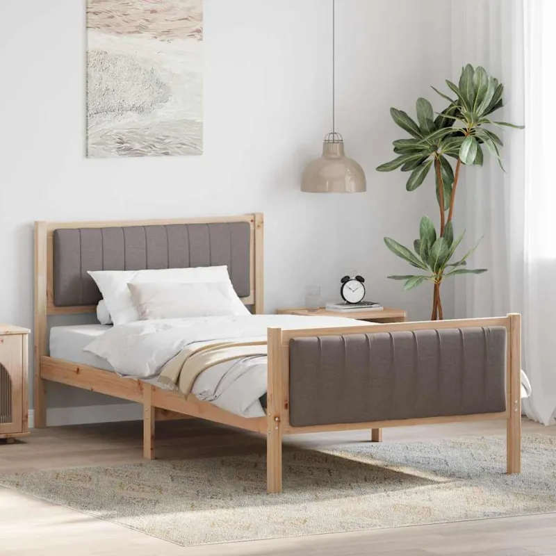 Lovos rėmas Ruda ir taupe 100 x 200 cm Pušies masyvas