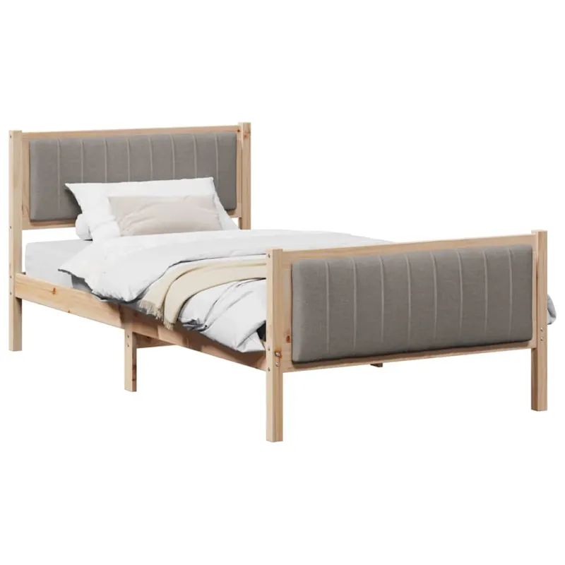 Lovos rėmas Ruda ir taupe 100 x 200 cm Pušies masyvas