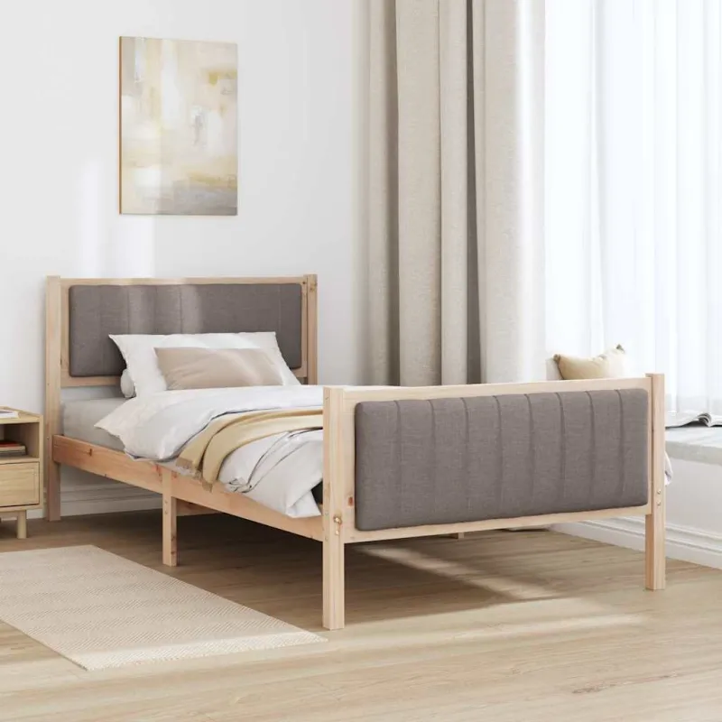 Lovos rėmas Ruda ir taupe 100 x 200 cm Pušies masyvas