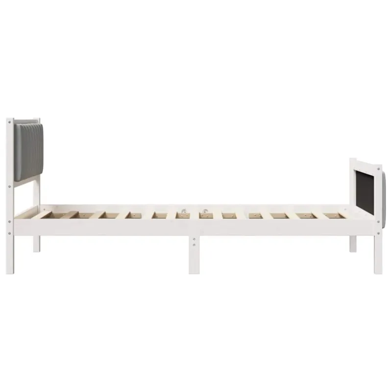 Lovos rėmas Balta ir šviesiai pilka 100 x 200 cm Pušies masyvas