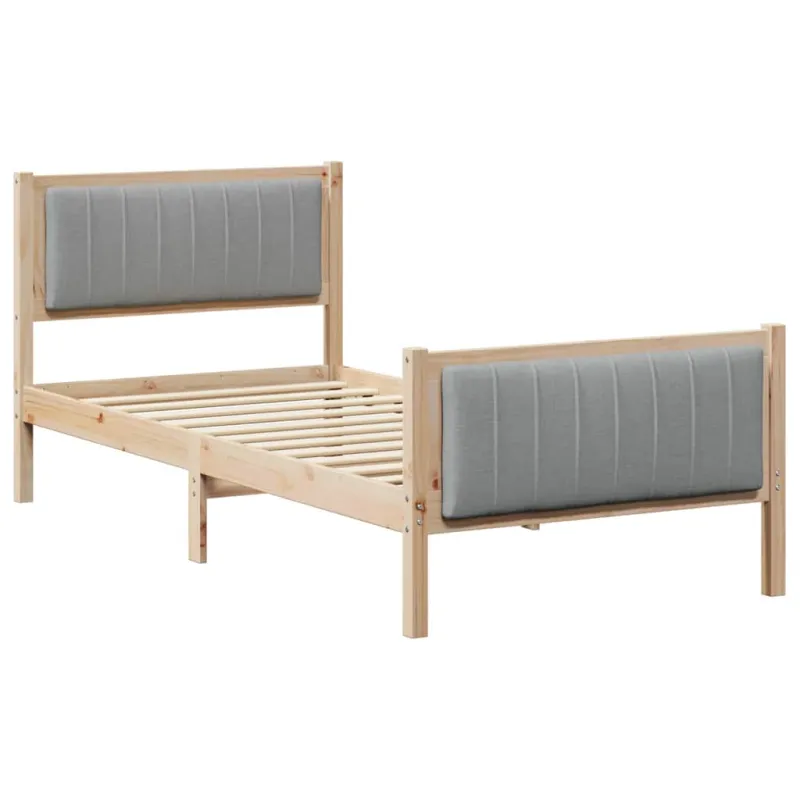 Lovos rėmas Ruda ir šviesiai pilka 90 x 200 cm Pušies masyvas