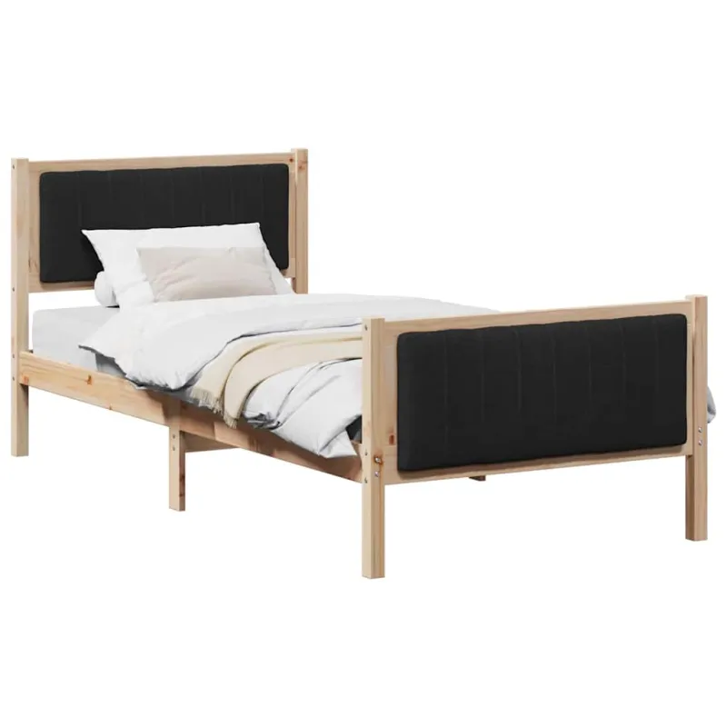 Lovos rėmas Ruda ir juoda 90 x 200 cm Pušies masyvas