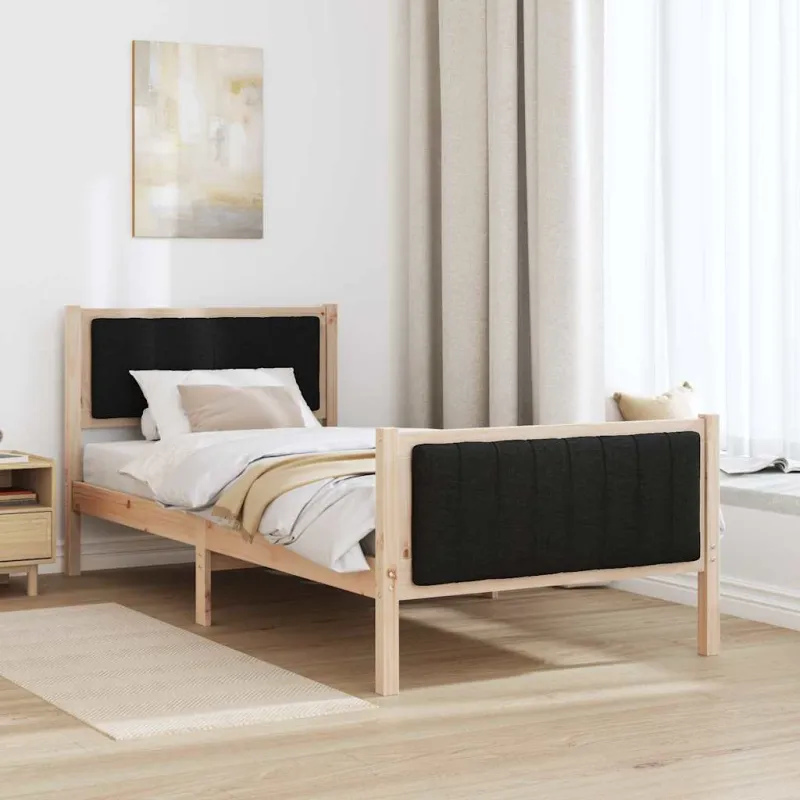 Lovos rėmas Ruda ir juoda 90 x 200 cm Pušies masyvas