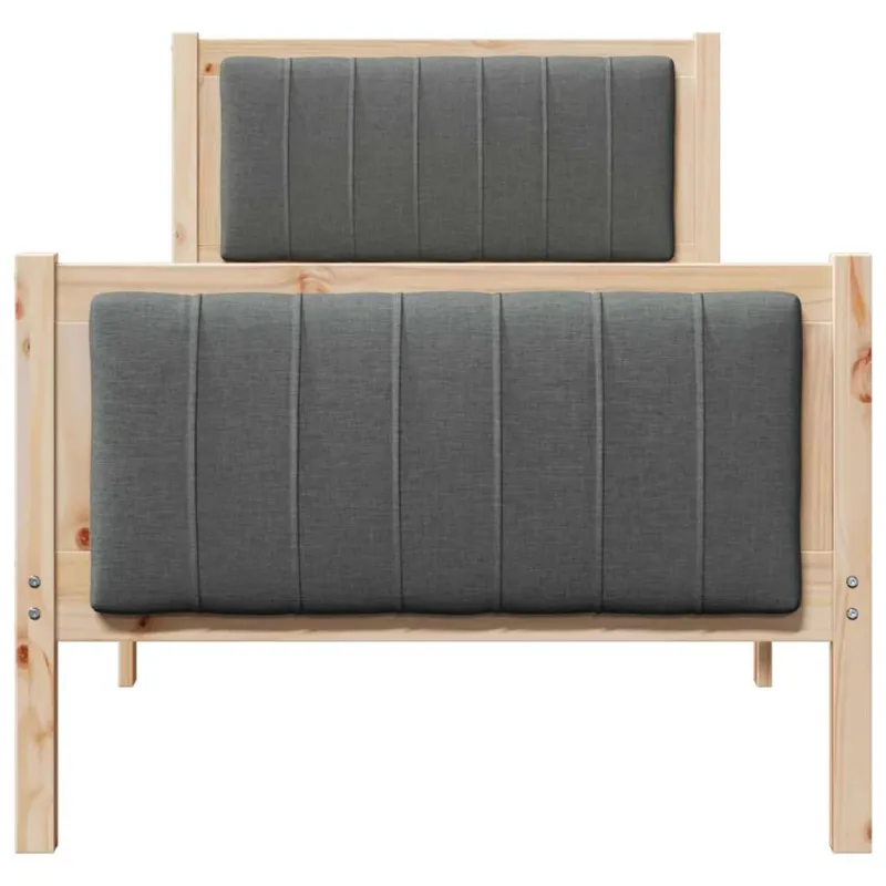 Lovos rėmas ruda ir tamsiai pilka 80 x 200 cm Pušies masyvas