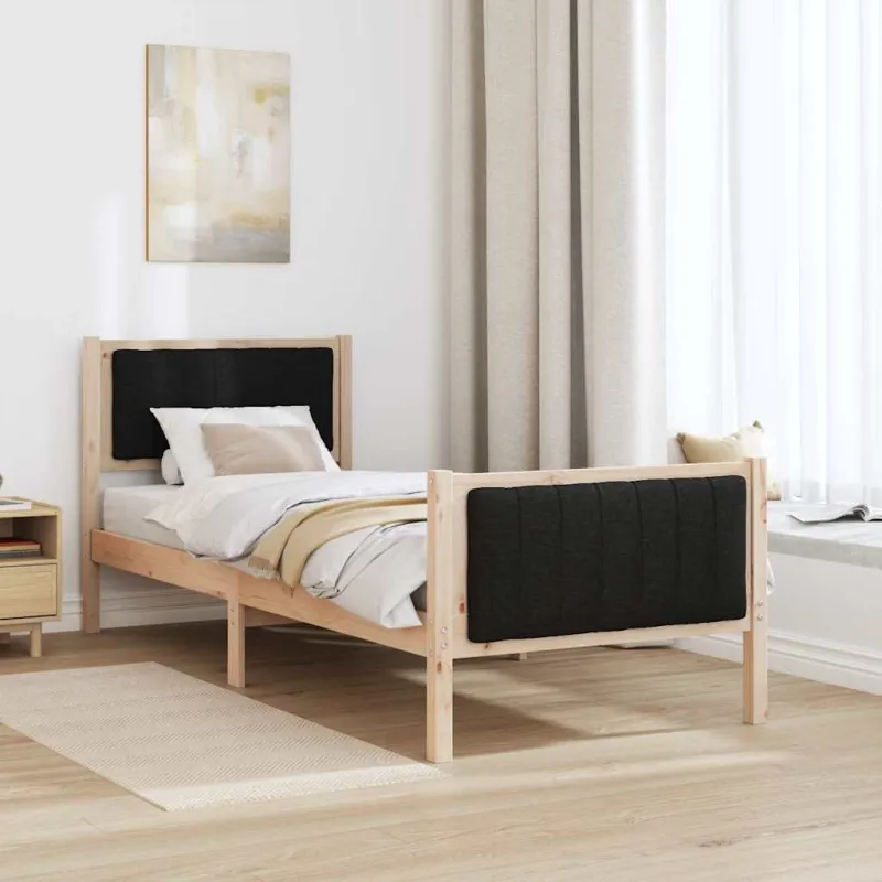 Lovos rėmas Ruda ir juoda 80 x 200 cm Pušies masyvas