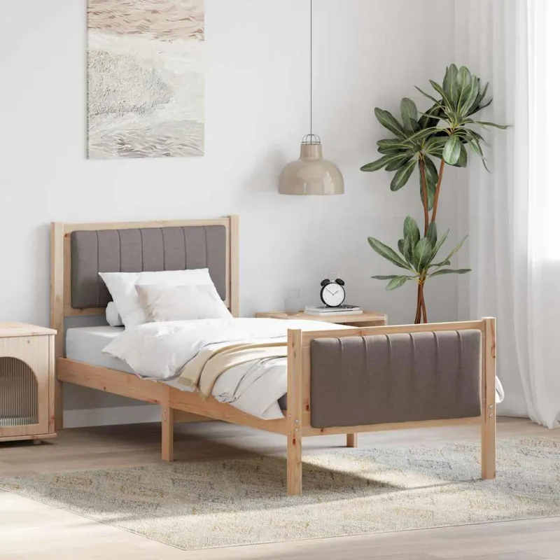 Lovos rėmas Ruda ir taupe 80 x 200 cm Pušies masyvas