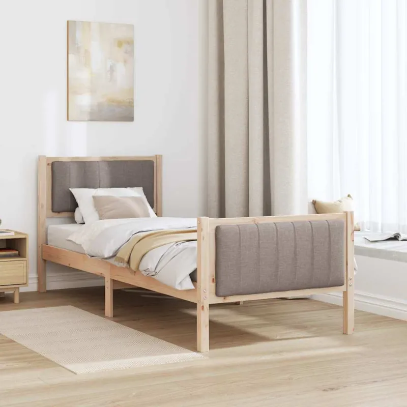 Lovos rėmas Ruda ir taupe 80 x 200 cm Pušies masyvas
