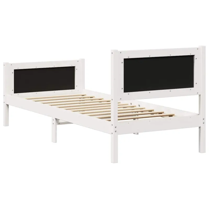Lovos rėmas Balta ir šviesiai pilka 80 x 200 cm Pušies masyvas