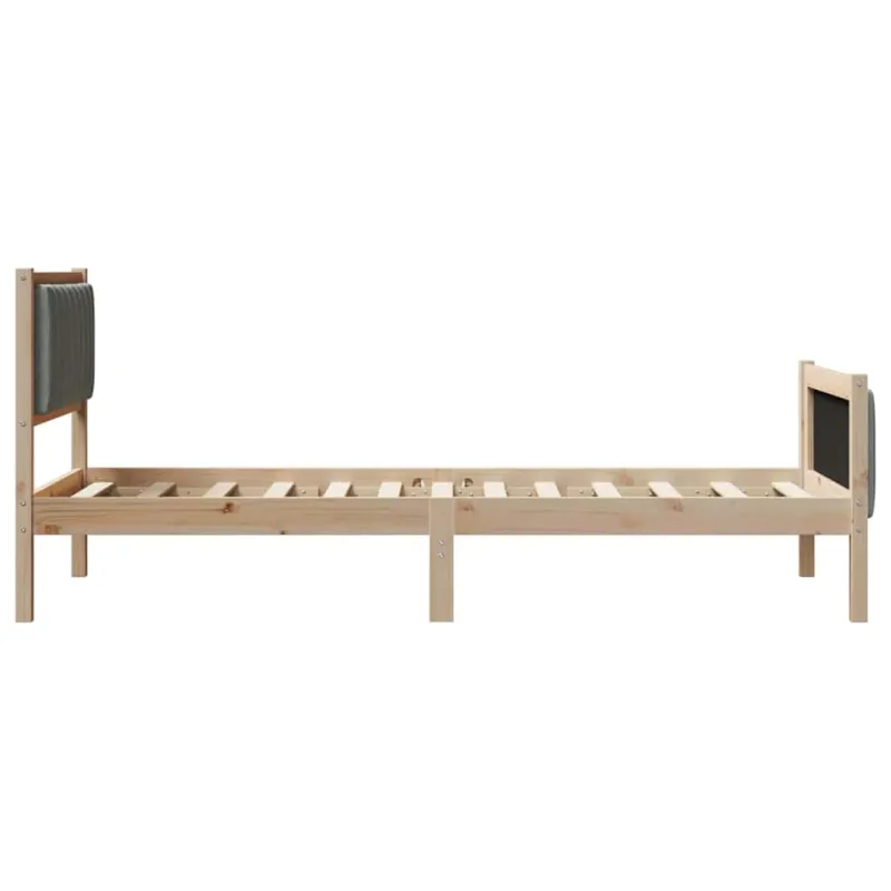 Lovos rėmas ruda ir tamsiai pilka 90 x 190 cm Pušies masyvas