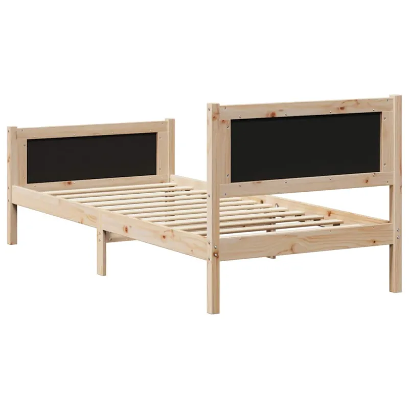 Lovos rėmas ruda ir tamsiai pilka 90 x 190 cm Pušies masyvas