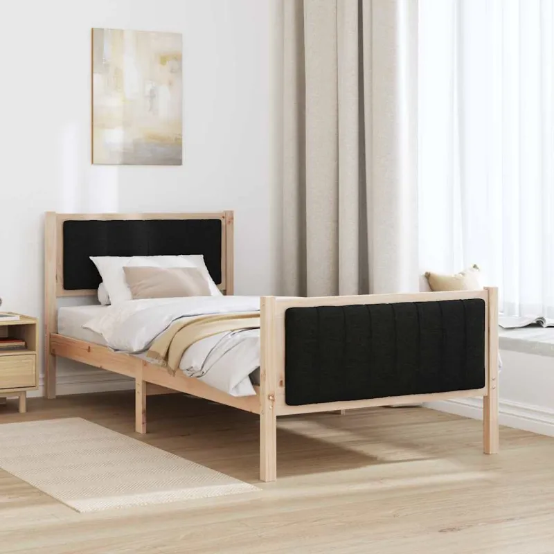 Lovos rėmas Ruda ir juoda 90 x 190 cm Pušies masyvas